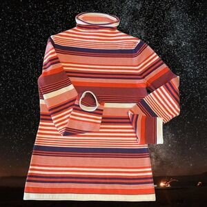XS Duluth Trading Co. S'no Sweat Mock Neck Striped long Sleeve